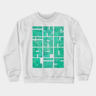 Indianapolis, USA City Map Typography - Watercolor Crewneck Sweatshirt